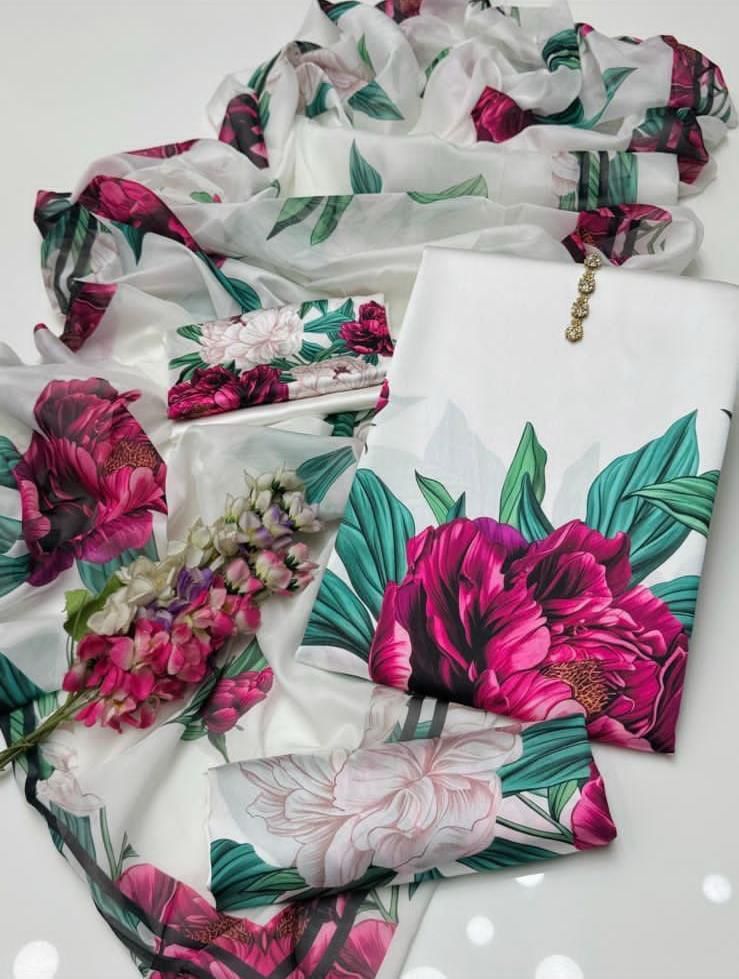 Luxury Silk 3PC | Festive Unstitched β D#03