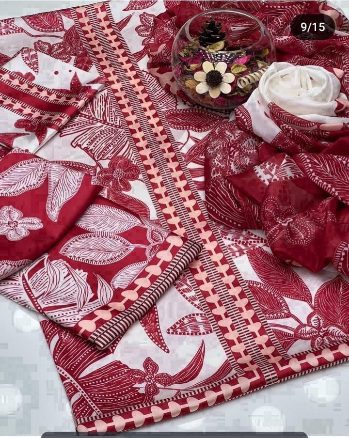 Luxury Silk 3PC | Festive Unstitched β D#07