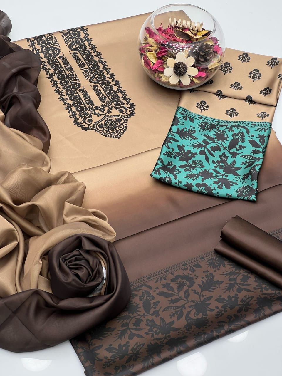 Luxury Silk 3PC | Festive Unstitched β D#10
