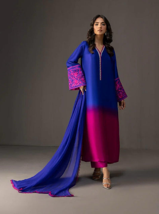 Luxury Silk 3PC | Festive Unstitched – D#12