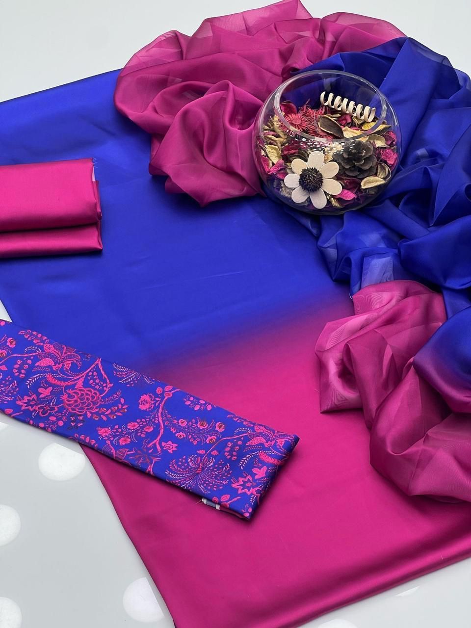 Luxury Silk 3PC | Festive Unstitched β D#12
