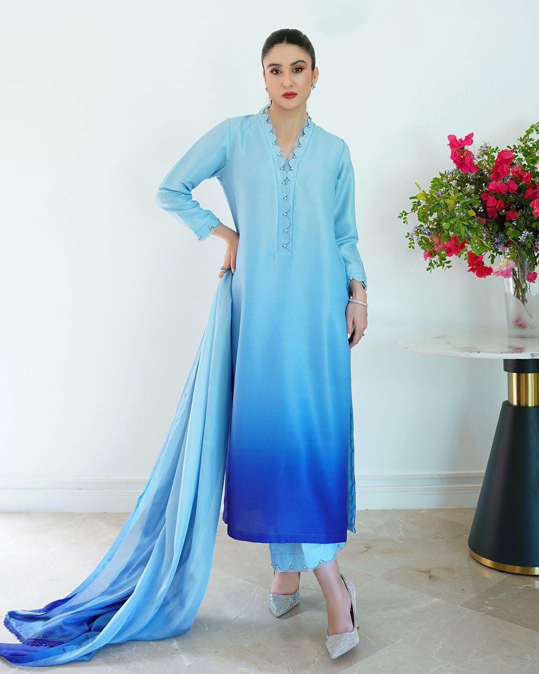 Luxury Silk 3PC | Festive Unstitched β D#14