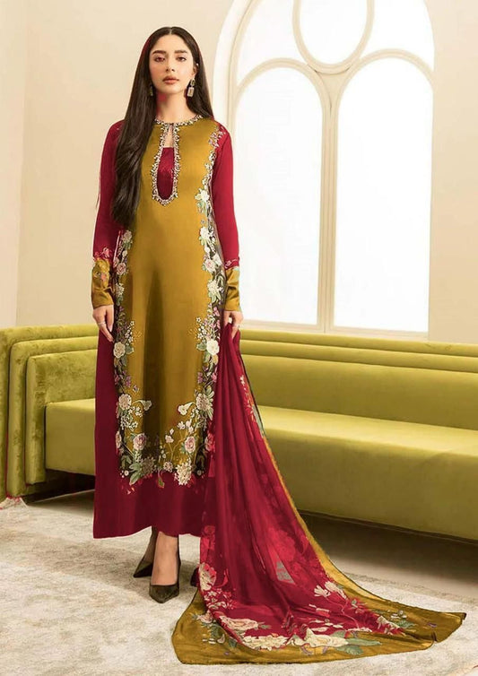 Luxury Silk 3PC | Festive Unstitched – D#16