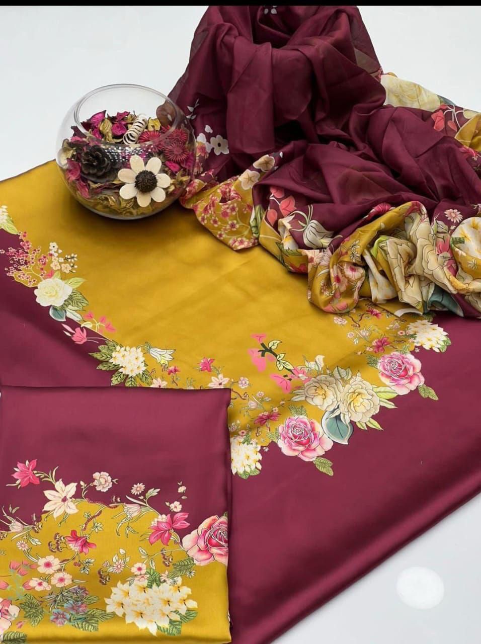 Luxury Silk 3PC | Festive Unstitched β D#16