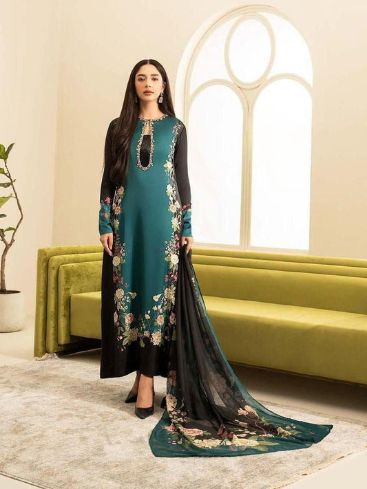 Luxury Silk 3PC | Festive Unstitched – D#17