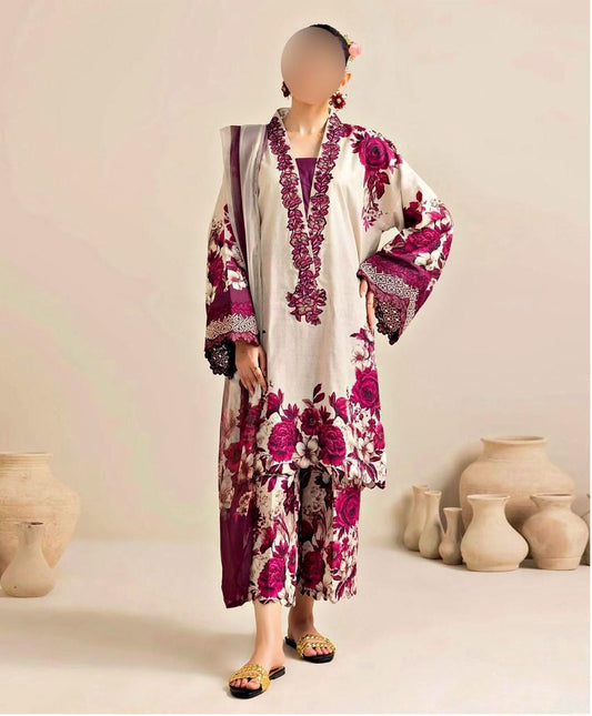 Luxury Silk 3PC | Festive Unstitched – D#30