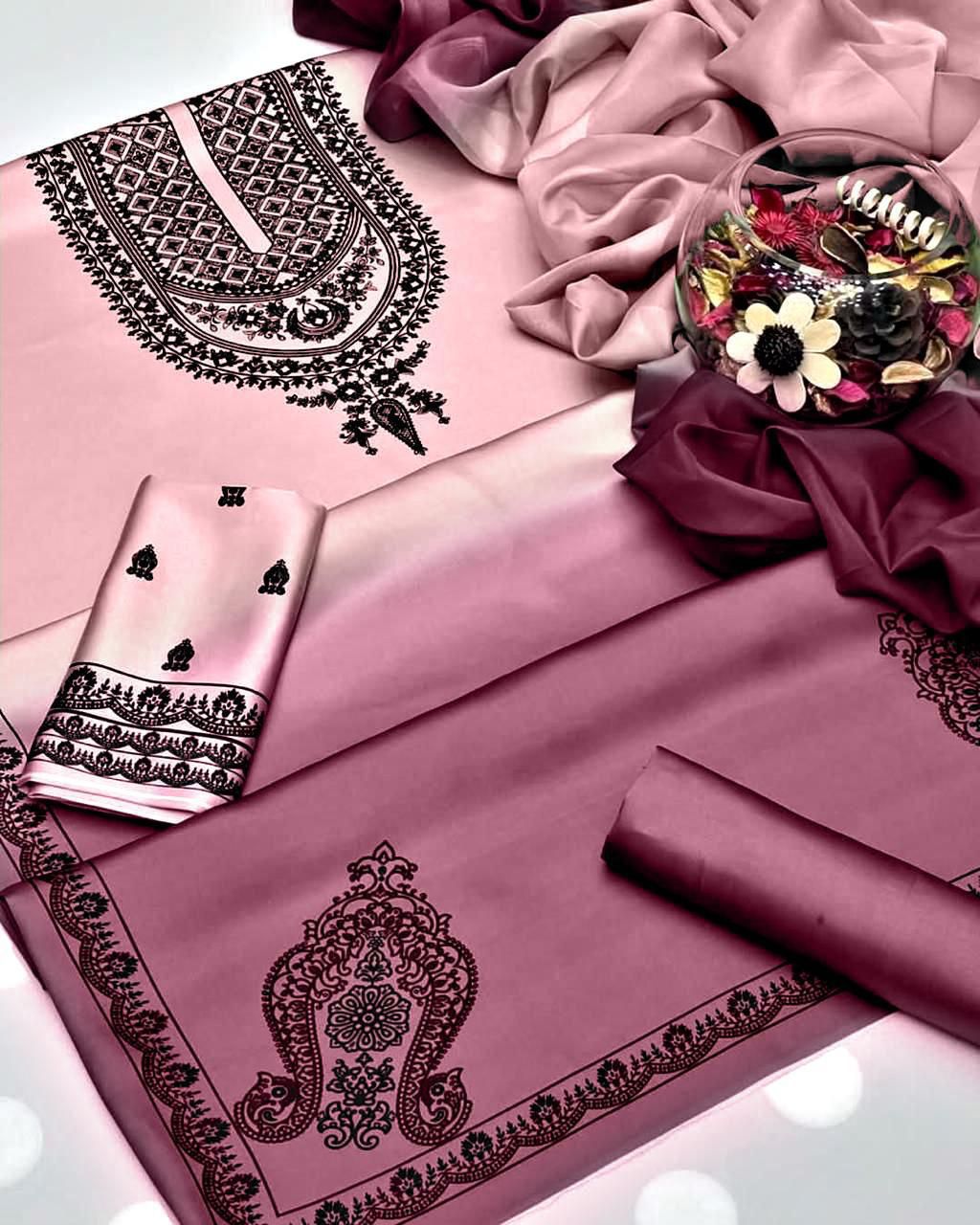 Luxury Silk 3PC | Festive Unstitched β D#29