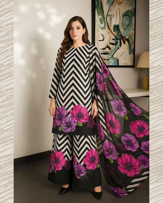 Luxury Silk 3PC | Festive Unstitched – D#36