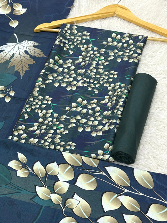 Premium Unstitched Linen Digital Print 3Pc Suit | Design D#025
