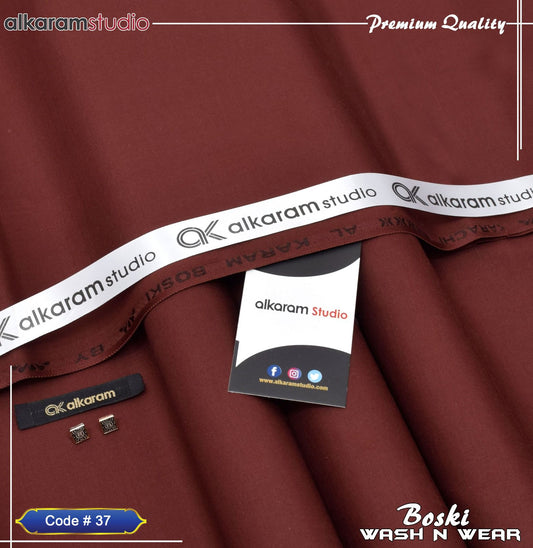 ๐ Premium Wash n Wear Boski Fabric โ Menโs Unstitched