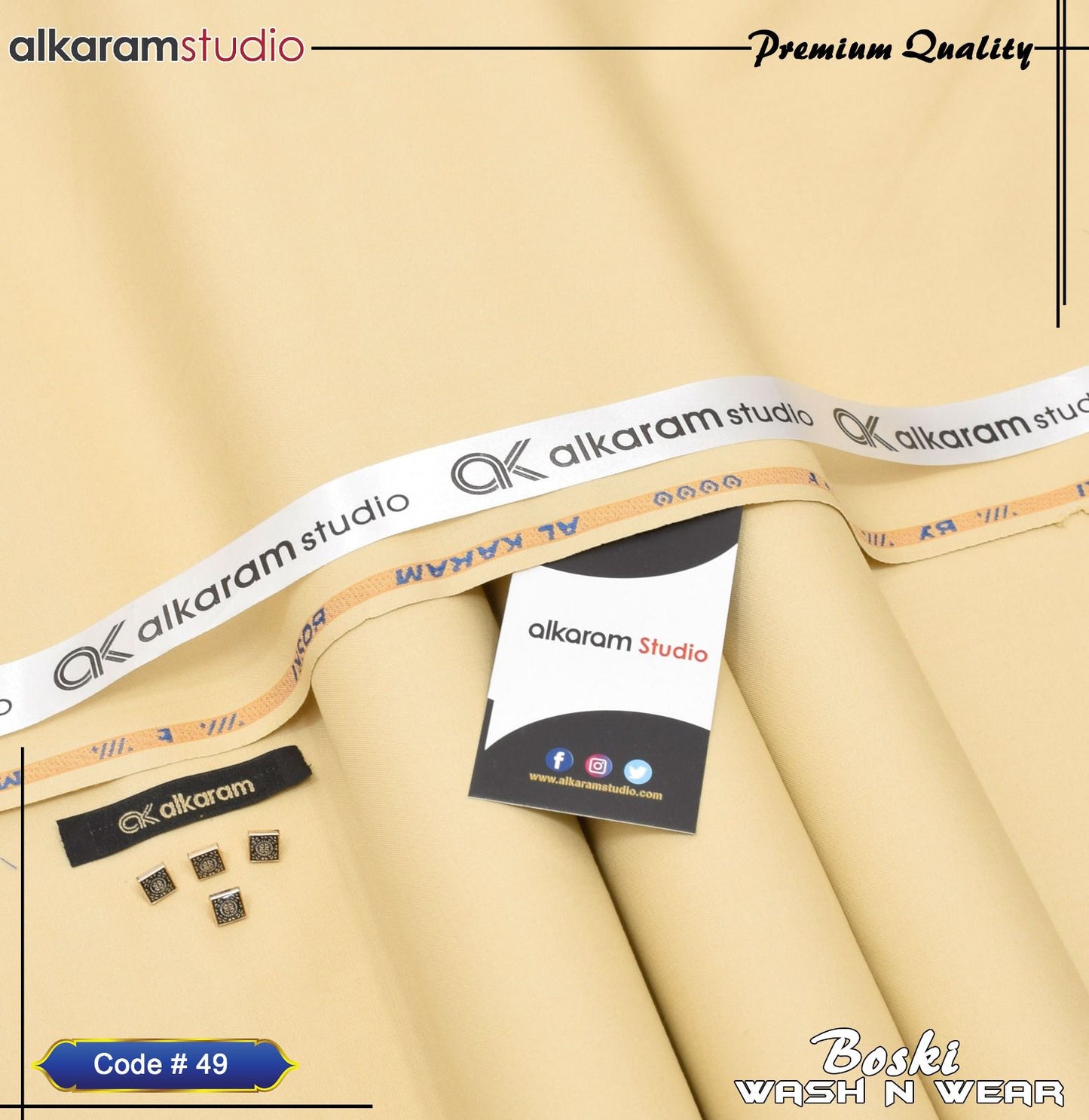 π Premium Wash n Wear Boski Fabric β Menβs Unstitched