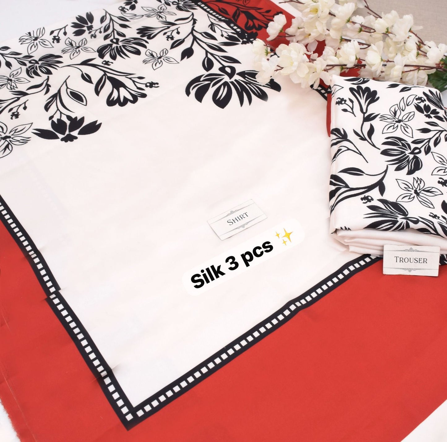 Luxury Silk 3PC | Festive Unstitched β D#01
