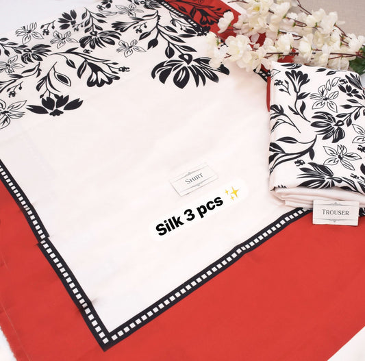 Luxury Silk 3PC | Festive Unstitched โ D#01