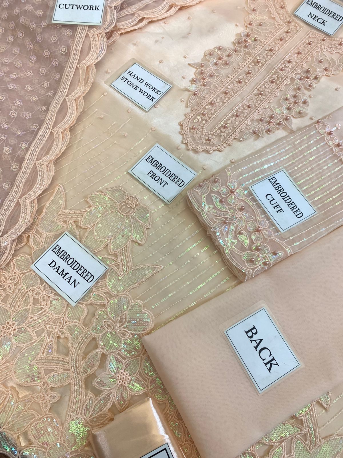 Luxury Organza Embroidered 3PC | Heavy Cutwork Dupatta | Silk Trouser|BR05