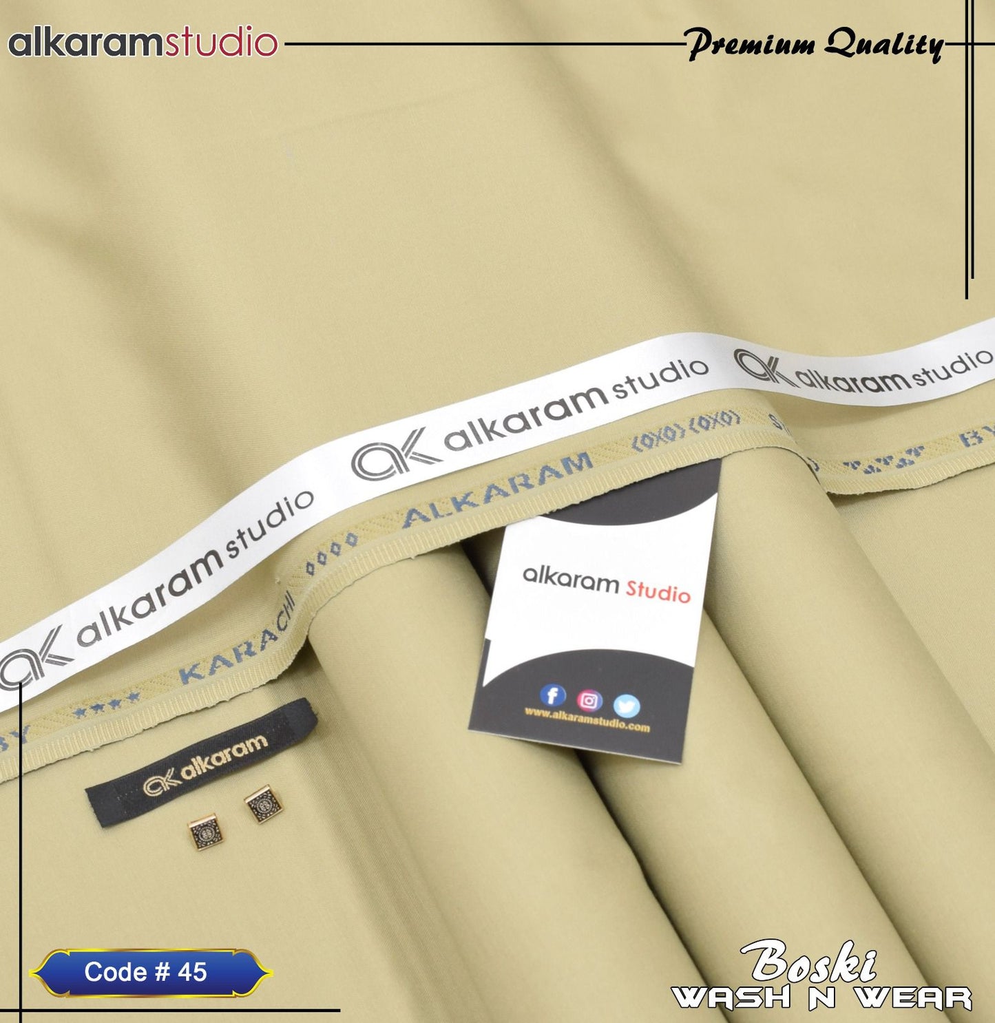 π Premium Wash n Wear Boski Fabric β Menβs Unstitched